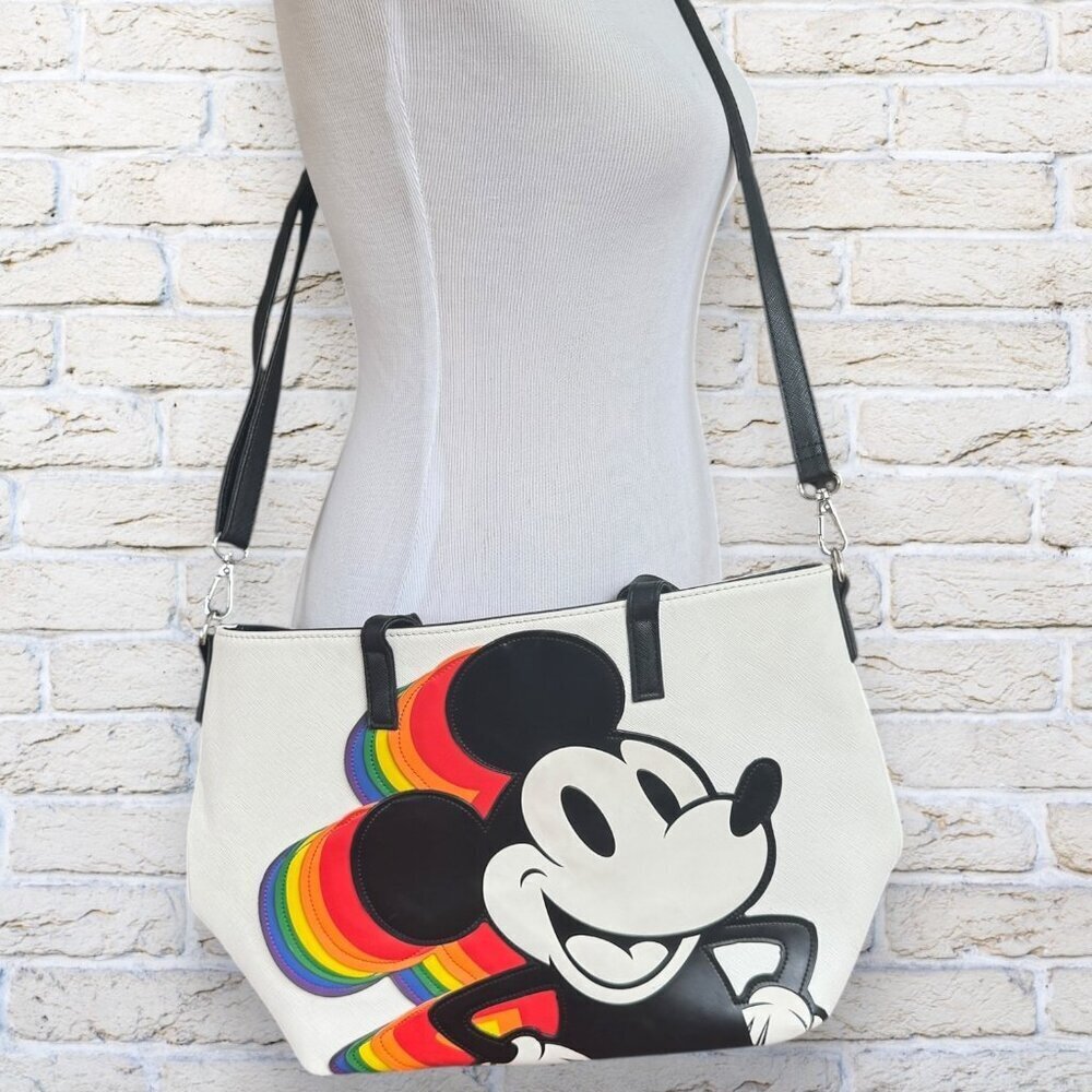 NOT AVAILABLE Disney LOUNGEFLY Mickey Mouse Tote Handbag Bag / Cross Body /Pride